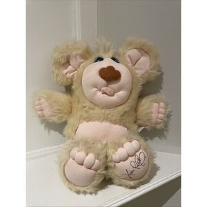 Vintage Furskins Bears Thistle Baby 14" Xavier Roberts Plush Teddy With Diaper